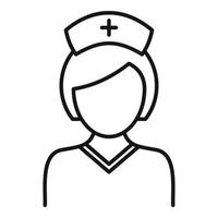 Chicken pox nurse icon, outline style vector