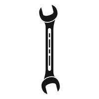 Metal wrench icon, simple style vector