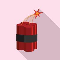 Dynamite icon, flat style vector