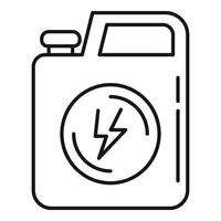 Energy car canister icon, outline style vector