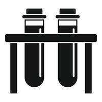 Test tube stand icon, simple style vector