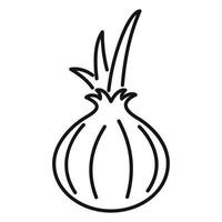 Vitamin onion icon, outline style vector