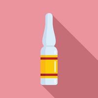 Syringe ampule icon, flat style vector