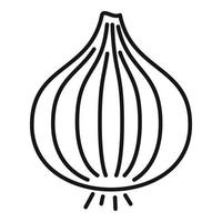 Food onion icon, outline style vector