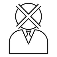 Office unemployed man icon, outline style vector