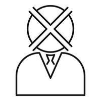 Office unemployed man icon, outline style vector