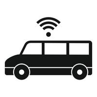 Van wifi icon, simple style vector