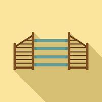 Dog training barrier icon, flat style vector