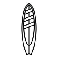 Surf board icon, outline style vector