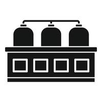 Milk factory building icon, simple style vector