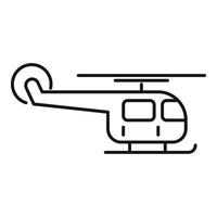 icono de reubicación de helicópteros, estilo de esquema vector