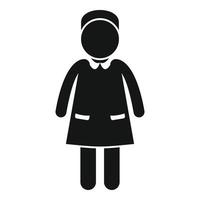 Caregiver woman icon, simple style vector