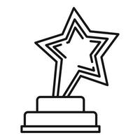 Star actor cup icon, outline style vector