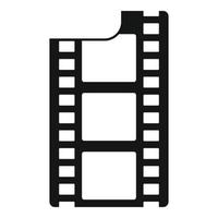 Film icon, simple style vector