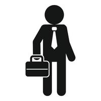 icono de administrador de negocios, estilo simple vector