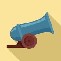 Circus cannon icon, flat style vector