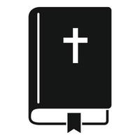 Bible book icon, simple style vector