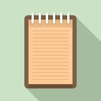 Sketch notebook icon, flat style vector