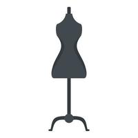 Sewing mannequin icon, flat style vector