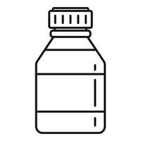 Medical bottle icon, outline style vector