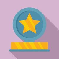 Star ad cup icon, flat style vector