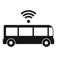 icono de bus wifi, estilo simple vector