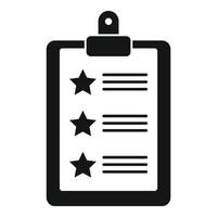 Famous actor checklist icon, simple style vector