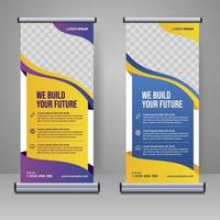 Corporate rollup or X banner design template vector