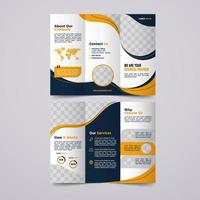 Trifold corporate brochure design template vector