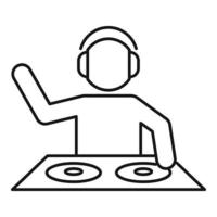 Dj party icon, outline style vector