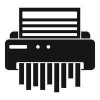 Paper shredder icon, simple style vector