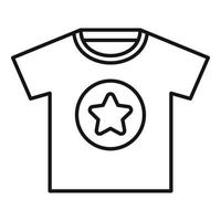 Advertising tshirt icon, outline style vector