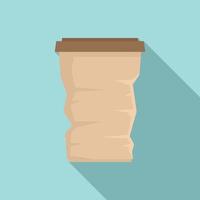 Used coffee cup icon, flat style vector