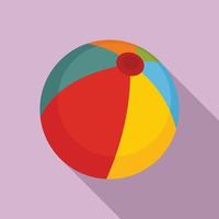 Beach ball icon, flat style vector