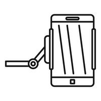 Phone hanger icon, outline style vector