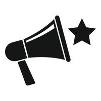 Celebrity megaphone icon, simple style vector