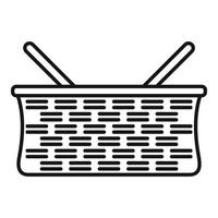 Wicker icon, outline style vector