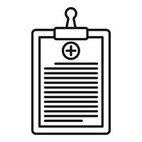 Pharmacist clipboard icon, outline style vector