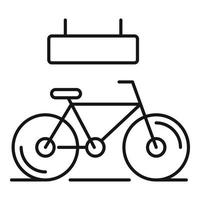 compartir icono de alquiler de bicicletas, estilo de esquema vector