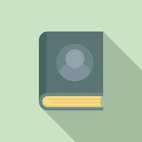 Life skills book icon, flat style vector