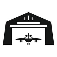 Hangar shed icon, simple style vector