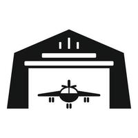 Hangar shed icon, simple style vector