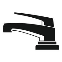 Chrome faucet icon, simple style vector