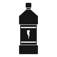 Soft energy drink bottle icon, simple style vector