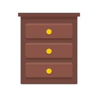 icono de muebles de archivo, estilo plano vector