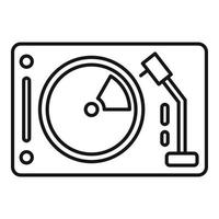 icono de reproductor de escritorio dj, estilo de esquema vector