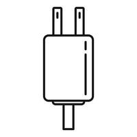 Tablet charger icon, outline style vector