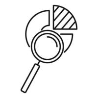 Startup piechart icon, outline style vector