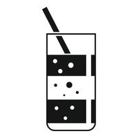 Cocktail party glass icon, simple style vector