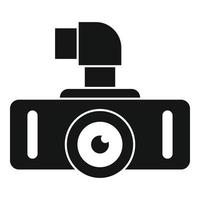 Hd dvr recorder icon, simple style vector